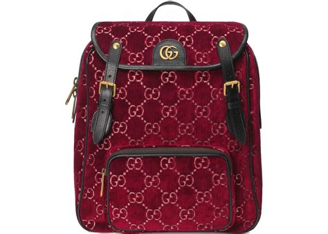 gucci velvet cap|Gucci velvet backpack.